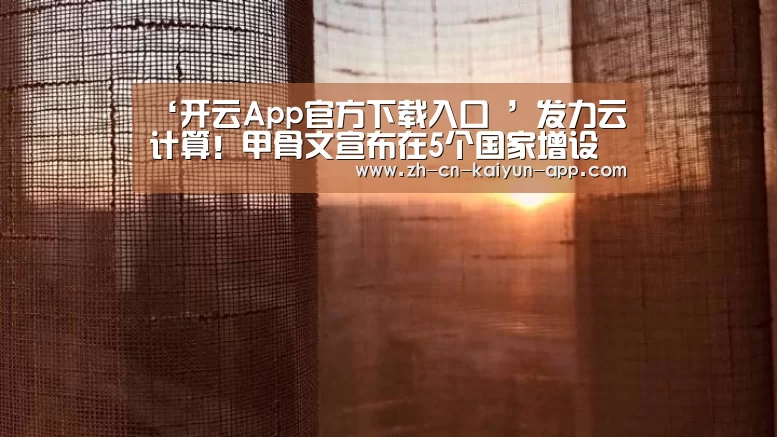 ‘开云App官方下载入口 ’发力云计算!甲骨文宣布在5个国家增设云计算区域(图1) 开云